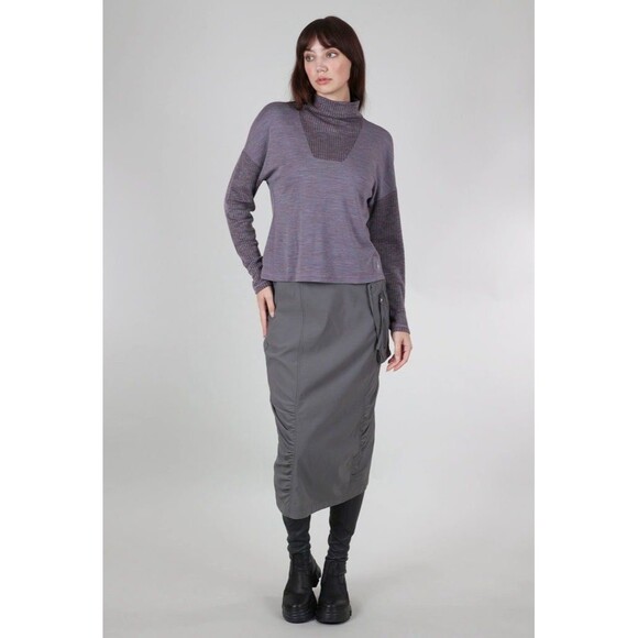 Smartwool Women's  XS Merino Ribbed Funnel Neck Thermal Pullover Sweater Purple - Picture 1 of 8